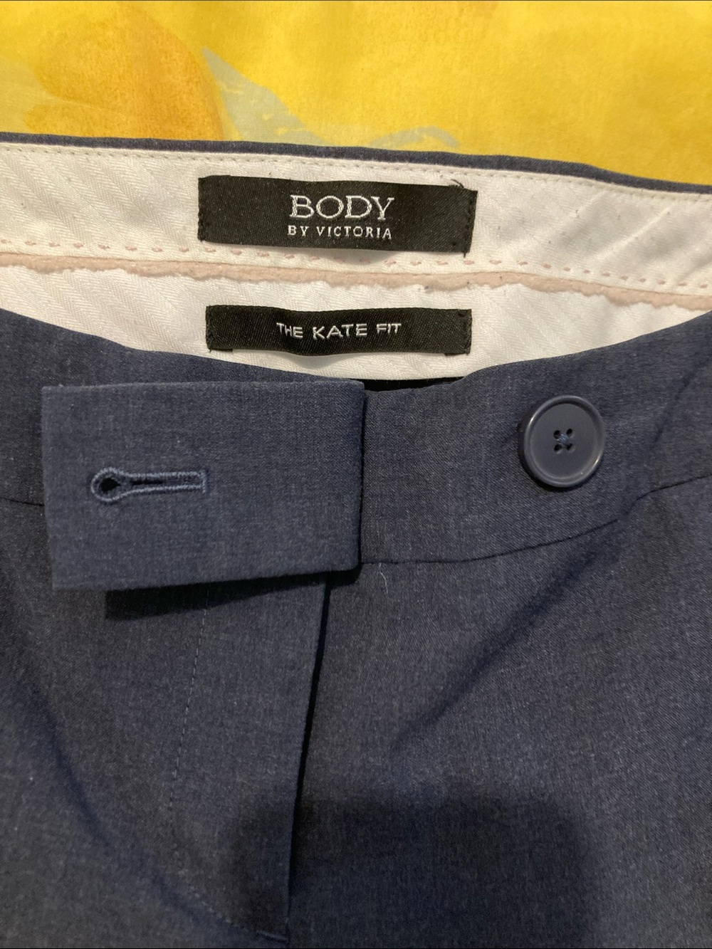 Body by Victoria The Kate Fit Navy Blue Dress Pants